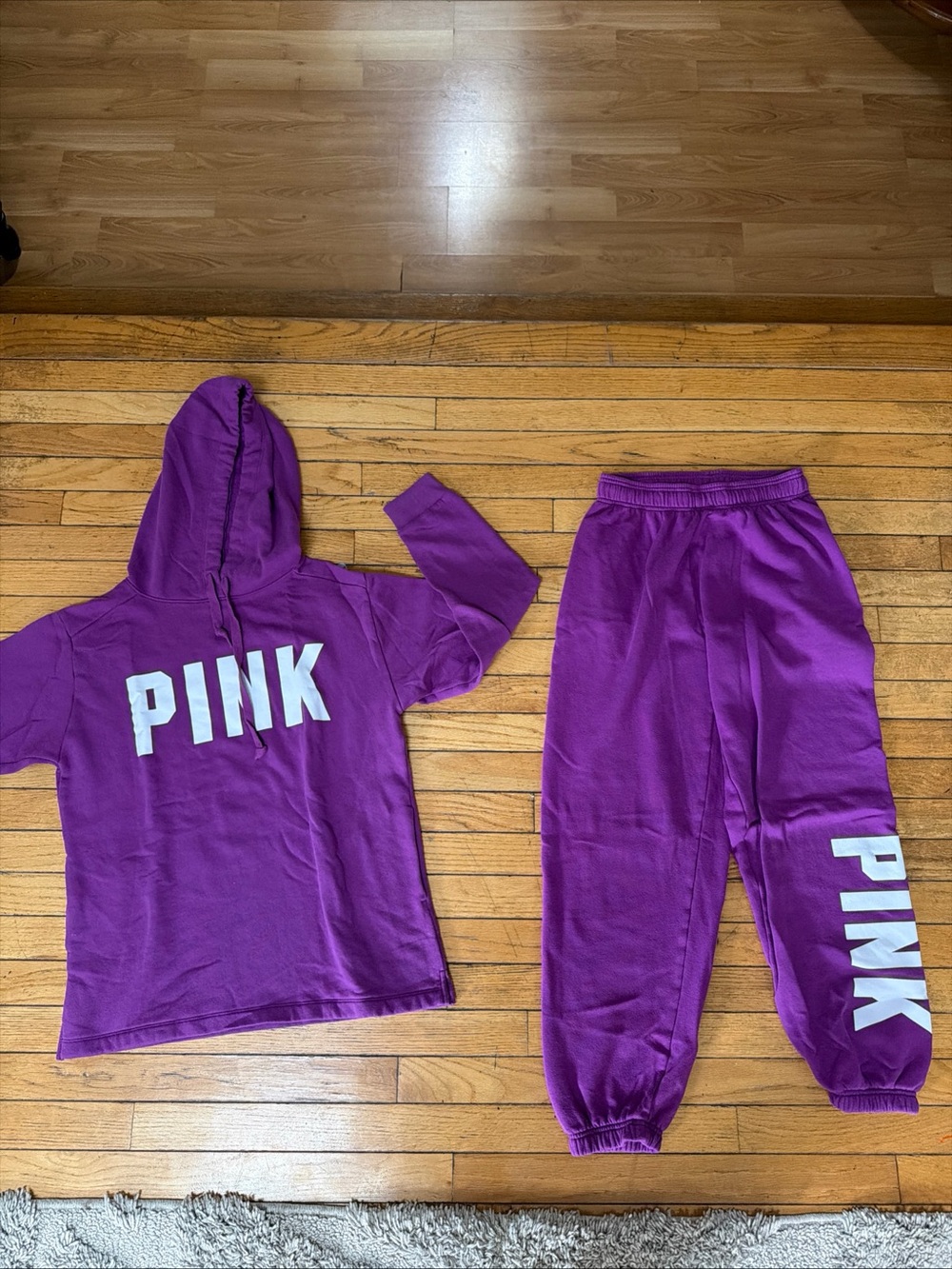 Victoria's Secret PINK Bright Purple Hoodie & Joggers Set